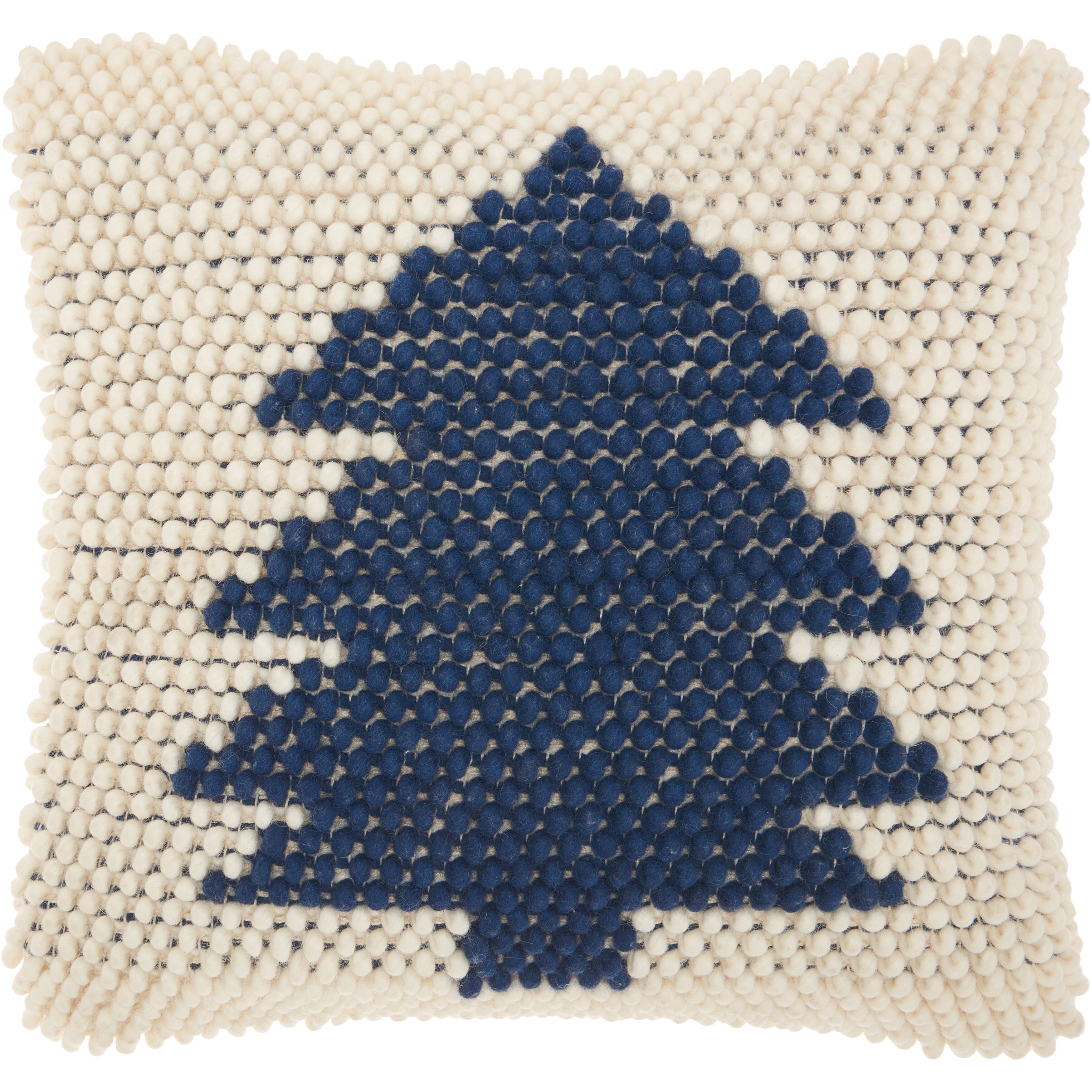 Shop Mina Victory Christmas Tree Loops Navy Ivory Throw Pillow 20