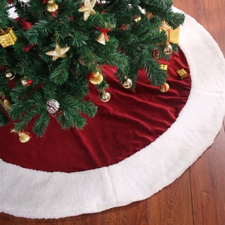 Traditional Velvety Soft Christmas Tree Skirt Traditional Velvety Soft Christmas Tree Skirt