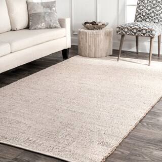 nuLOOM Handwoven Natural Fiber Jute/Cotton Area Rug