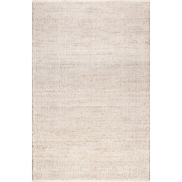 Nuloom Handwoven Natural Fiber Jute Cotton Area Rug On Nuloom Handwoven Natural Fiber