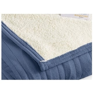 Biddeford 2063-9032138-535 MicroPlush Sherpa Electric Heated Blanket Queen Blue