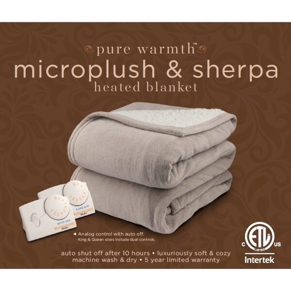 biddeford heated blanket dual control