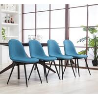 Lassan Modern Contemporary Fabric Dining Chairs, Set of 4