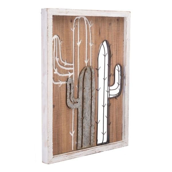 Shop Cactus Wall Decor Brown Free Shipping Today Overstock