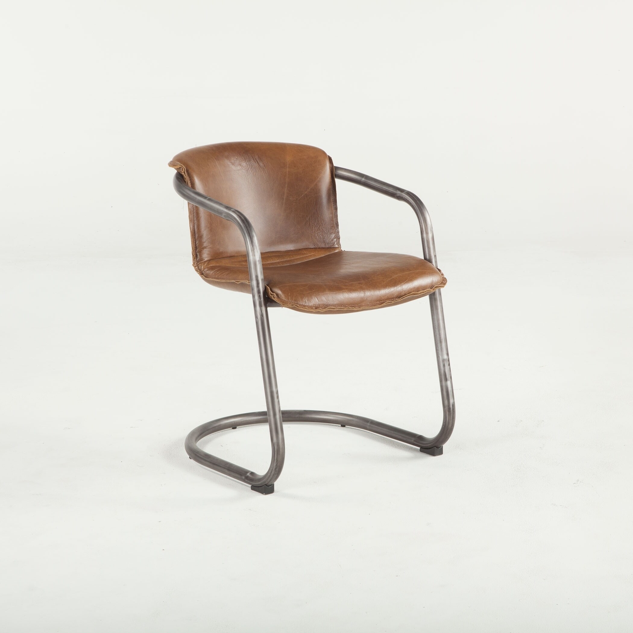 Set Of Two Chiavari Distressed Brown Leather Dining Chairs Set Of Two Chiavari Distressed