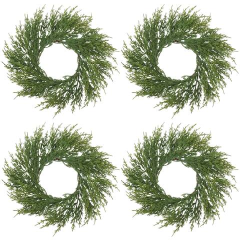 Faux Cypress Wreath (Set of 4)