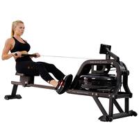 Sunny Health Fitness Obsidian Surge Water Rowing Machine -SF-RW5713