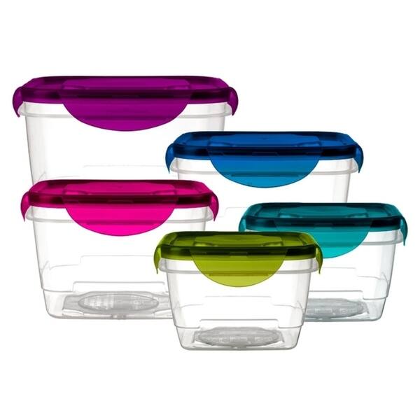 10 Pc Reusable Plastic Containers Set - Bed Bath & Beyond - 18658122