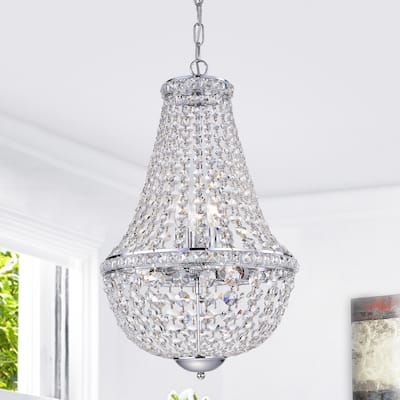 Uanah 6-Light Crystal Chrome Chandelier