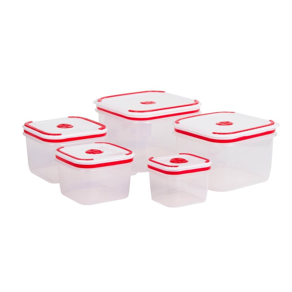 10 Piece Meal Prep Lunch Box Bento Box Lunch Container w/ Vented Lids