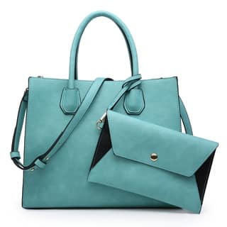 Satchels Online At Our Best By Style Deals Dasein Medium Hanging Padlock Deco Satchel Handbag With Matching Wristlet