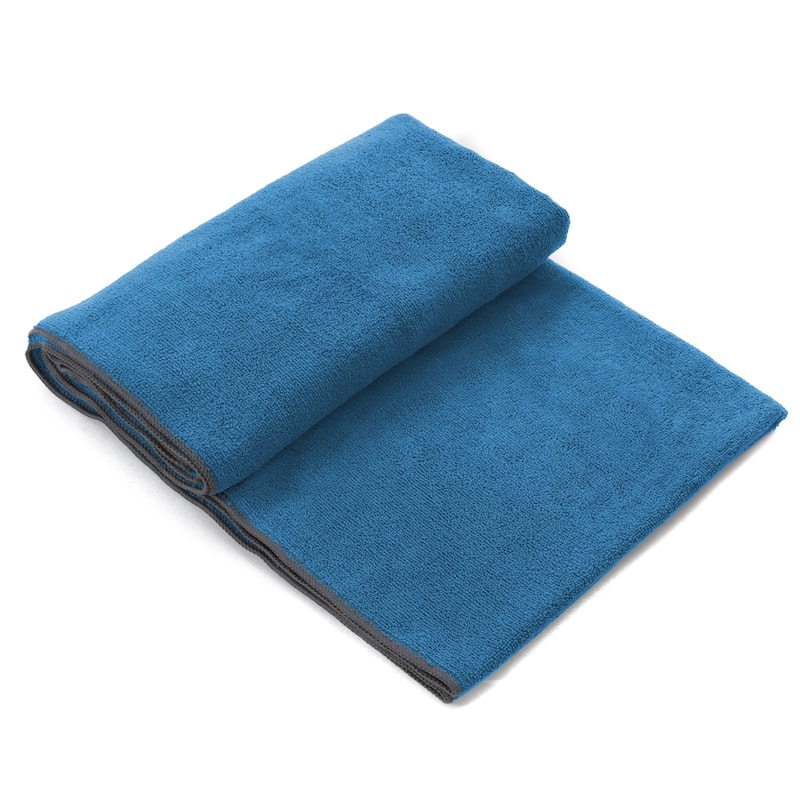 Leisureland Hot Yoga Towel, Pilates Exercise Gym Towel - Blue - Portable