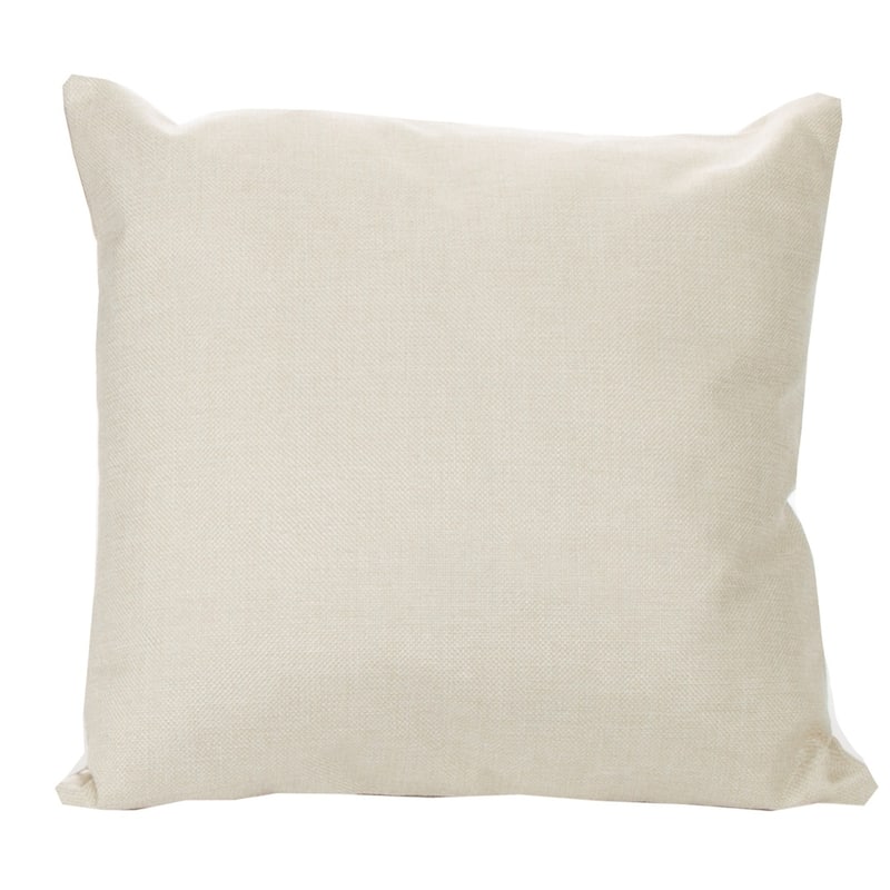 Floral Rose 18" Faux Linen Throw Pillow Cover, Decorative Pillowcase