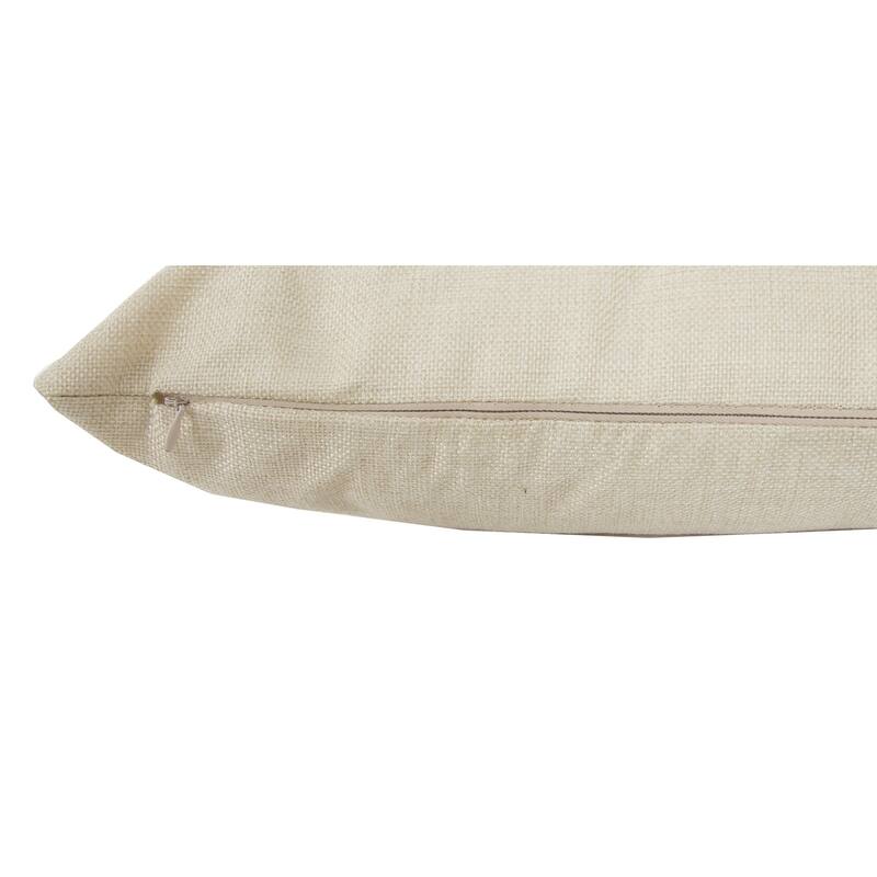 Floral Rose 18" Faux Linen Throw Pillow Cover, Decorative Pillowcase