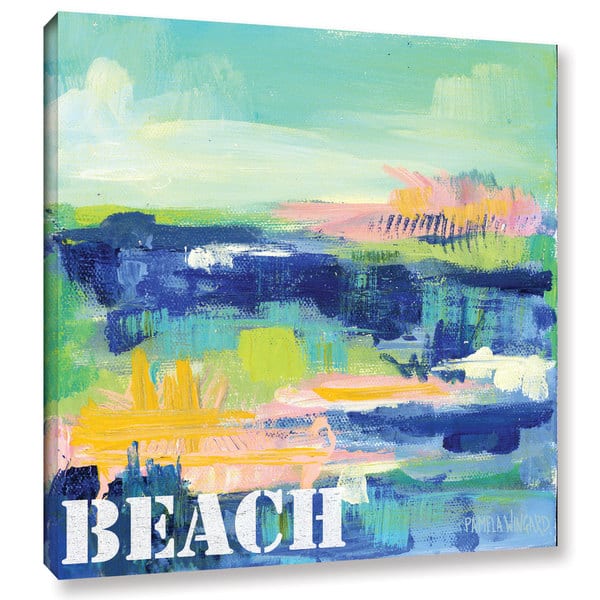 Pamela J. Wingard's 'Folly Day Beach' Gallery Wrapped Canvas - Bed Bath ...