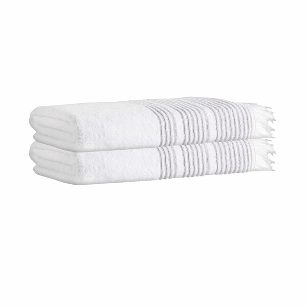 Ellen Turkish Cotton 35x67-inch Bath Sheets (Set of 2)