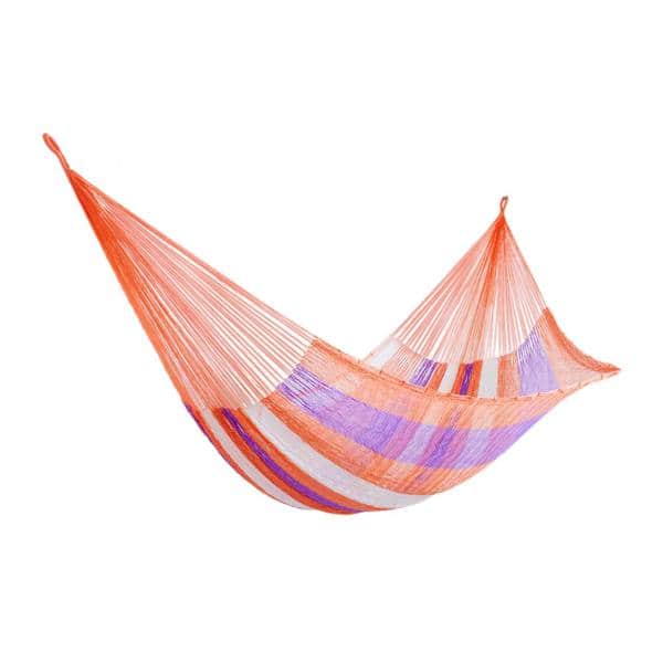 Nylon Rope Hammock, 'Melon Stripe' - Double (Mexico) - Bed Bath ...
