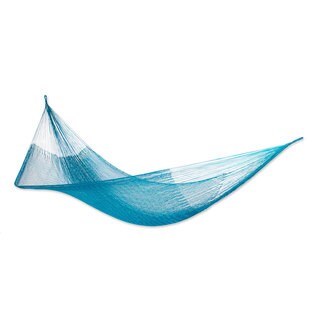 Nylon Rope Hammock, 'Teal Haven' - Single (Mexico) - Bed Bath & Beyond ...