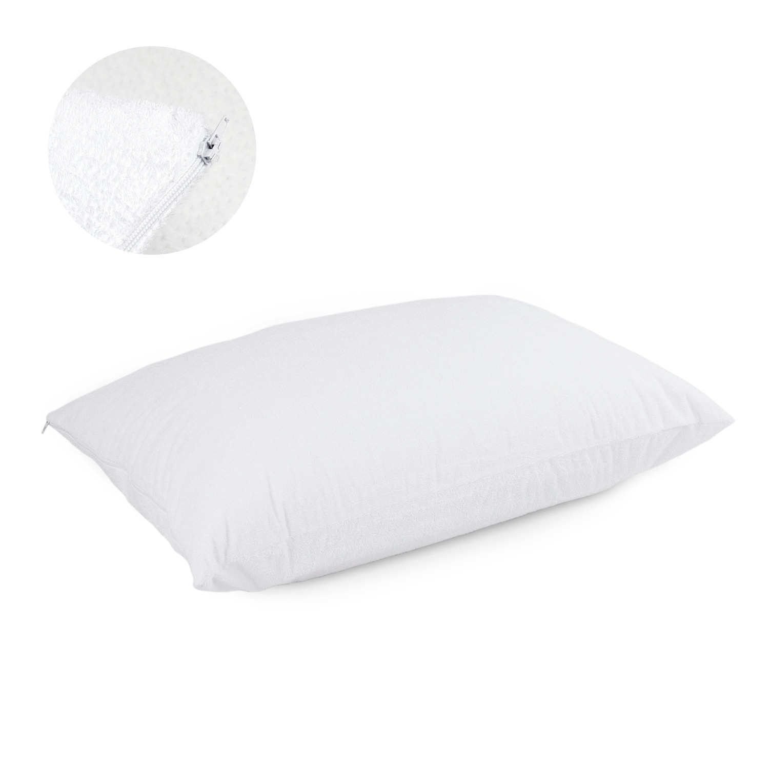 Queen Furinno Angeland Terry Cloth Waterproof Pillow Protector White