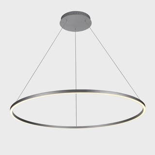 VONN Lighting VMC34912AL Tania 51-inch Modern Circular Chandelier in Silver (1 to 3 - Dimmable/Energy Efficient/Sloped Ceiling Adaptable - Grey - - Chandeliers For Bedrooms by Overstock.com