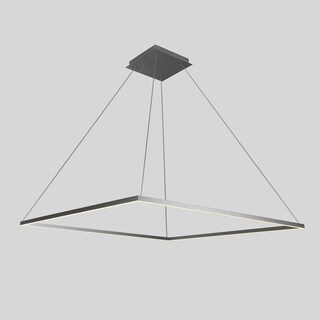 VONN Lighting VMC35512AL Atria 51-inch Modern Square Chandelier in Silver (Dimmable/Energy Efficient/Sloped Ceiling Adaptable - 1 to 3 - Grey - - Chandeliers For Bedrooms by Overstock.com