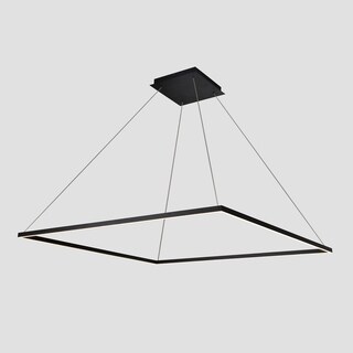 VONN Lighting VMC35512BL Atria 51-inch Modern Square Chandelier in Black (Dimmable/Energy Efficient/Sloped Ceiling Adaptable - 1 to 3 - Black - - Chandeliers For Bedrooms by Overstock.com