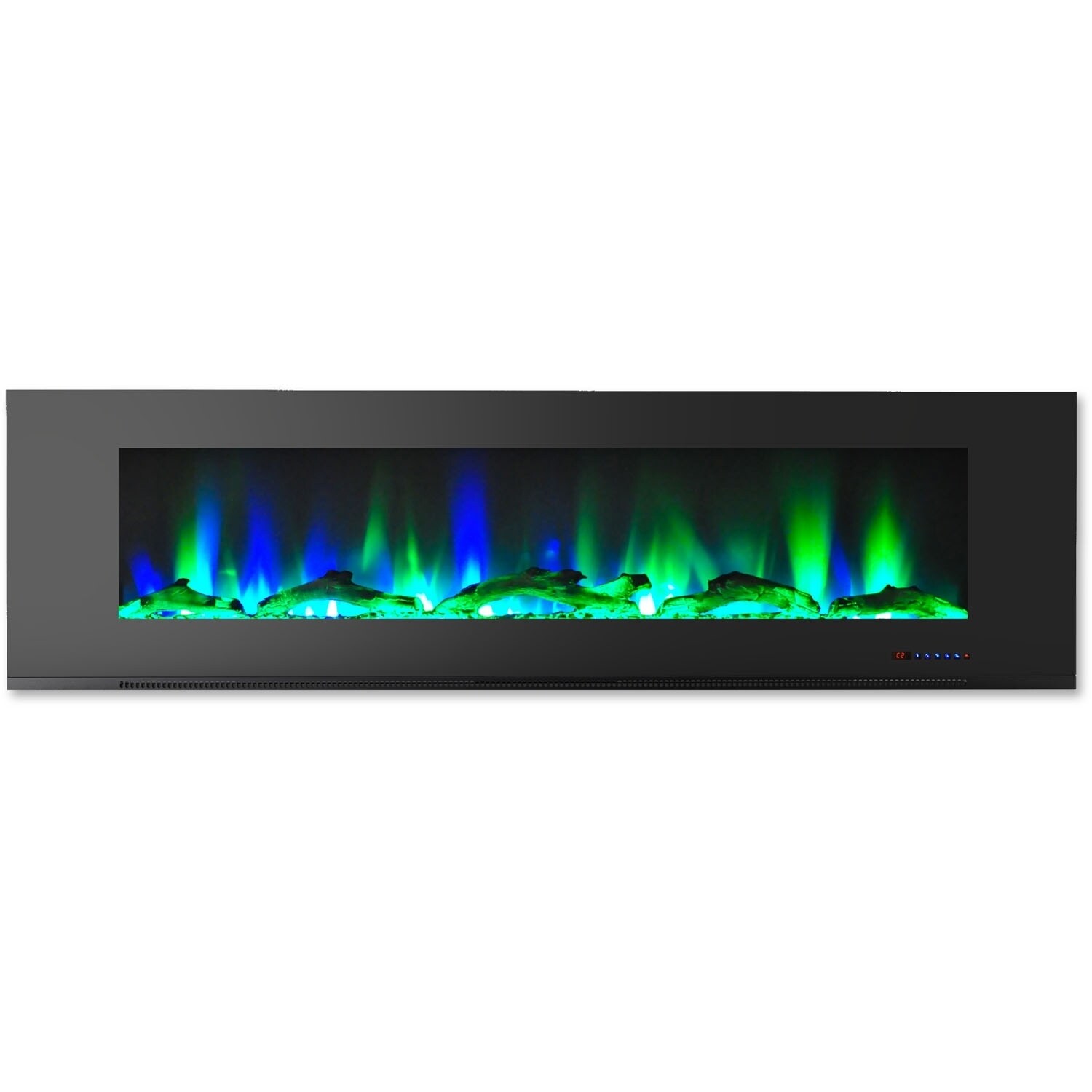 Shop Cambridge 72 In Wall Mount Electric Fireplace In Black With