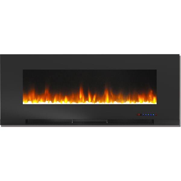 Shop Cambridge 50 In Wall Mount Electric Fireplace In Black With