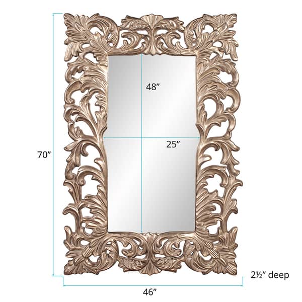Allan Andrews Antique Silver Framed Augustus Wall Mirror