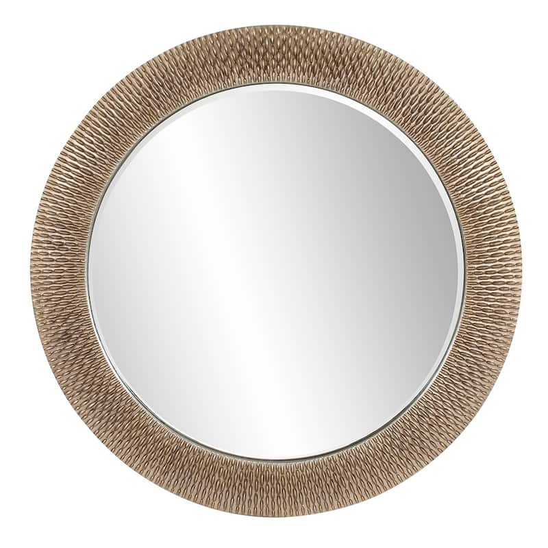 Allan Andrews Bergman Champagne Gold Large Round Mirror - 54"
