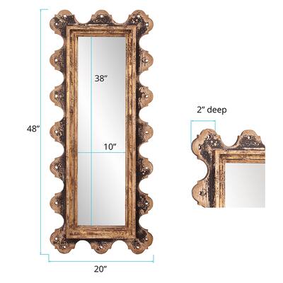 Allan Andrews Blaine Aged Wood Mirror