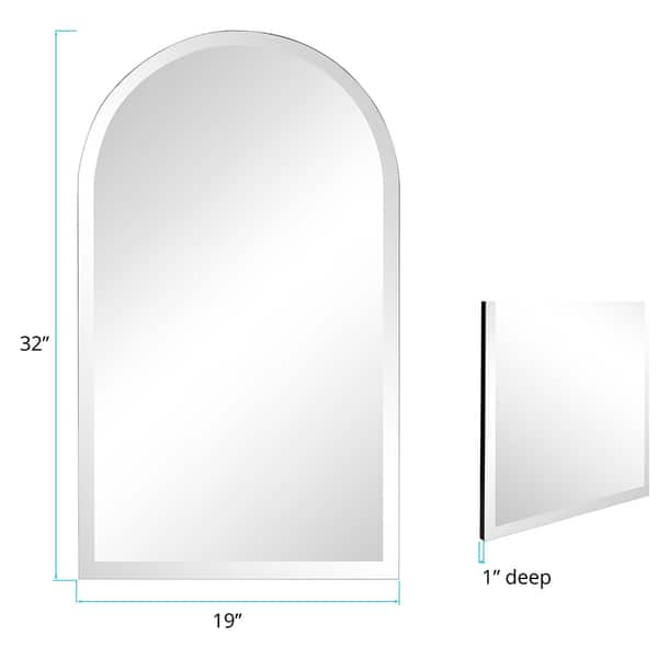 Allan Andrews Frameless Beveled Arched Accent Wall Mirror - Bed Bath ...