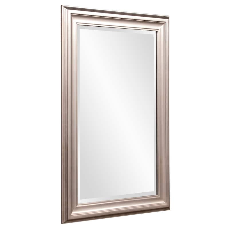 Allan Andrews George Brushed Nickel Beveled Rectangle Wall Mirror