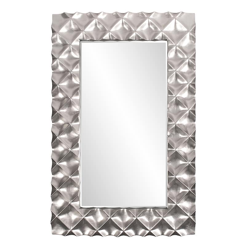 Allan Andrews Krystal Wall Mirror in Silver with Wood Frame