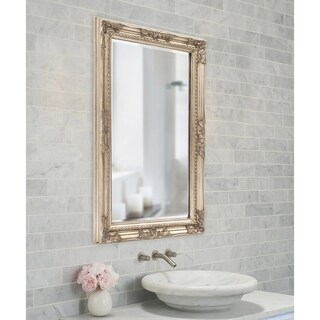 Allan Andrews Queen Ann Rectangular Silver Wall Mirror