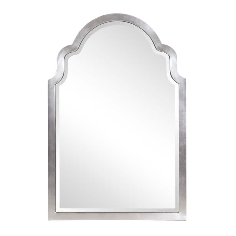 Allan Andrews Bright Silver Arched Wood Framed Wall & Accent Mirror - 24 x 36