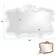 preview thumbnail 2 of 3, Allan Andrews Glossy White Ornate Framed Decorative Wall and Accent Mirror - A/N