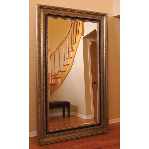 Allan Andrews Texan Silvertone Wood Leaner Mirror - Bronze/Silver