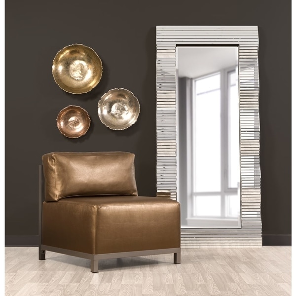 Allan Andrews Waverly Modern Floor Mirror - Silver - A/N
