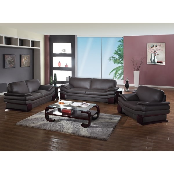 Shop GU Furniture Leather/Match Upholstered 3-Piece Living ...