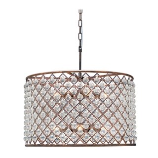 Cassiel Drum Crystal Chandelier - N/A (Oil Rubbed Bronze) - Chandeliers For Bedrooms by Overstock.com