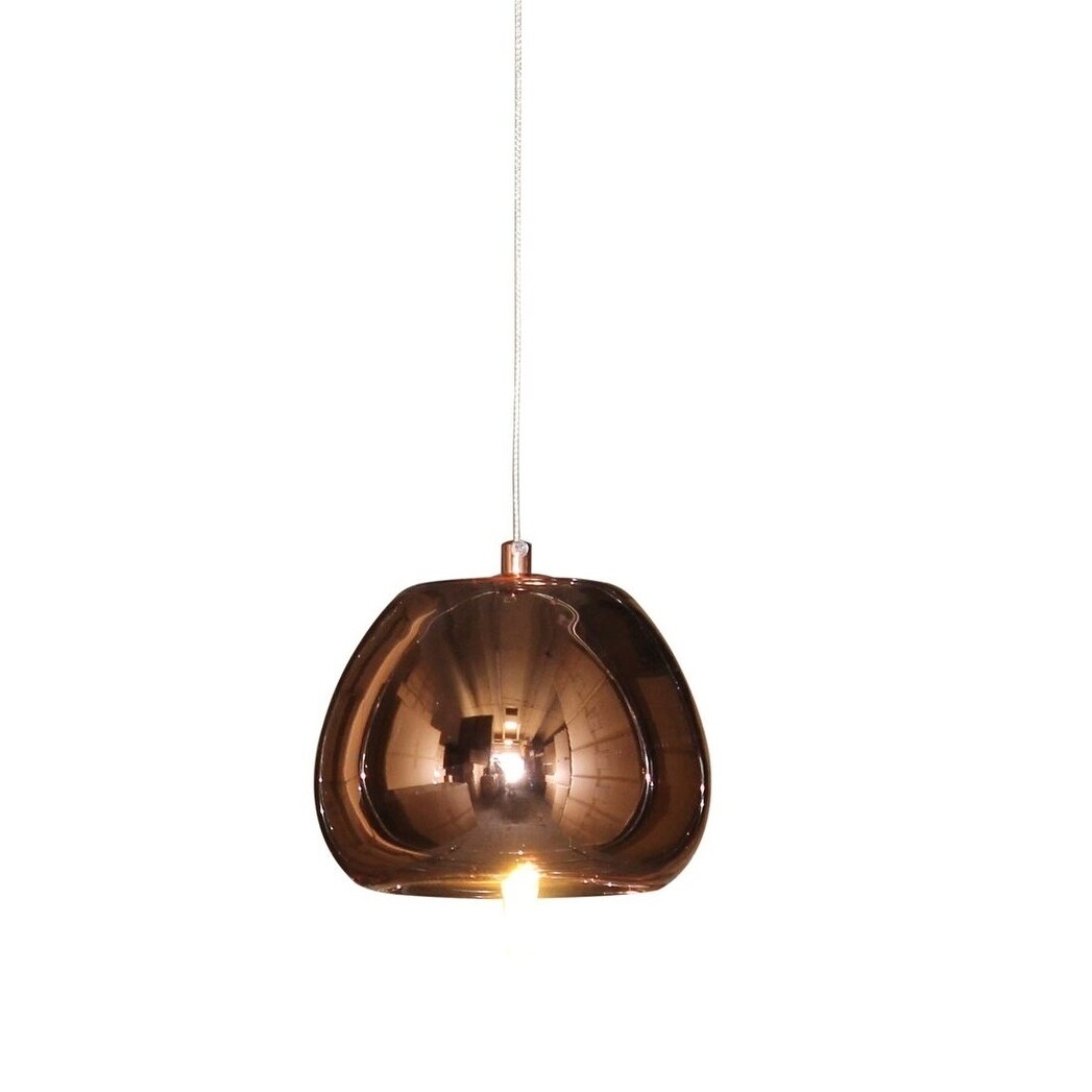 Venus Mirrored Pendant Chandelier Polished Copper - N/A - Chandeliers For Bedrooms by Overstock.com