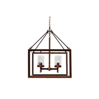Capri 4-Light Kitchen Foyer Pendant Chandelier (Bronze - N/A) - Chandeliers For Bedrooms by Overstock.com