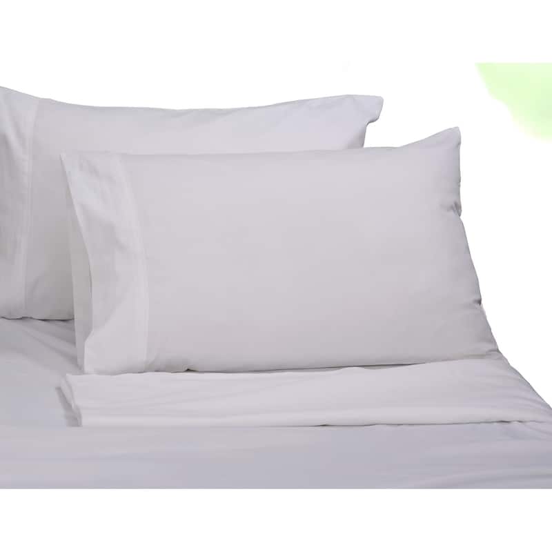 Solid/Printed 300 Thread Count Cotton Sateen Deep Pocket Bed Sheet Set - Twin Xl - White