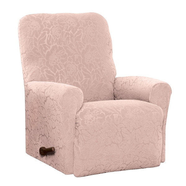 ZC MALL Single Recliner Chair Slipcovers,Stretch Wingback Recliner Chair Cover,Home Theater Seating Slipcover,Ivory
