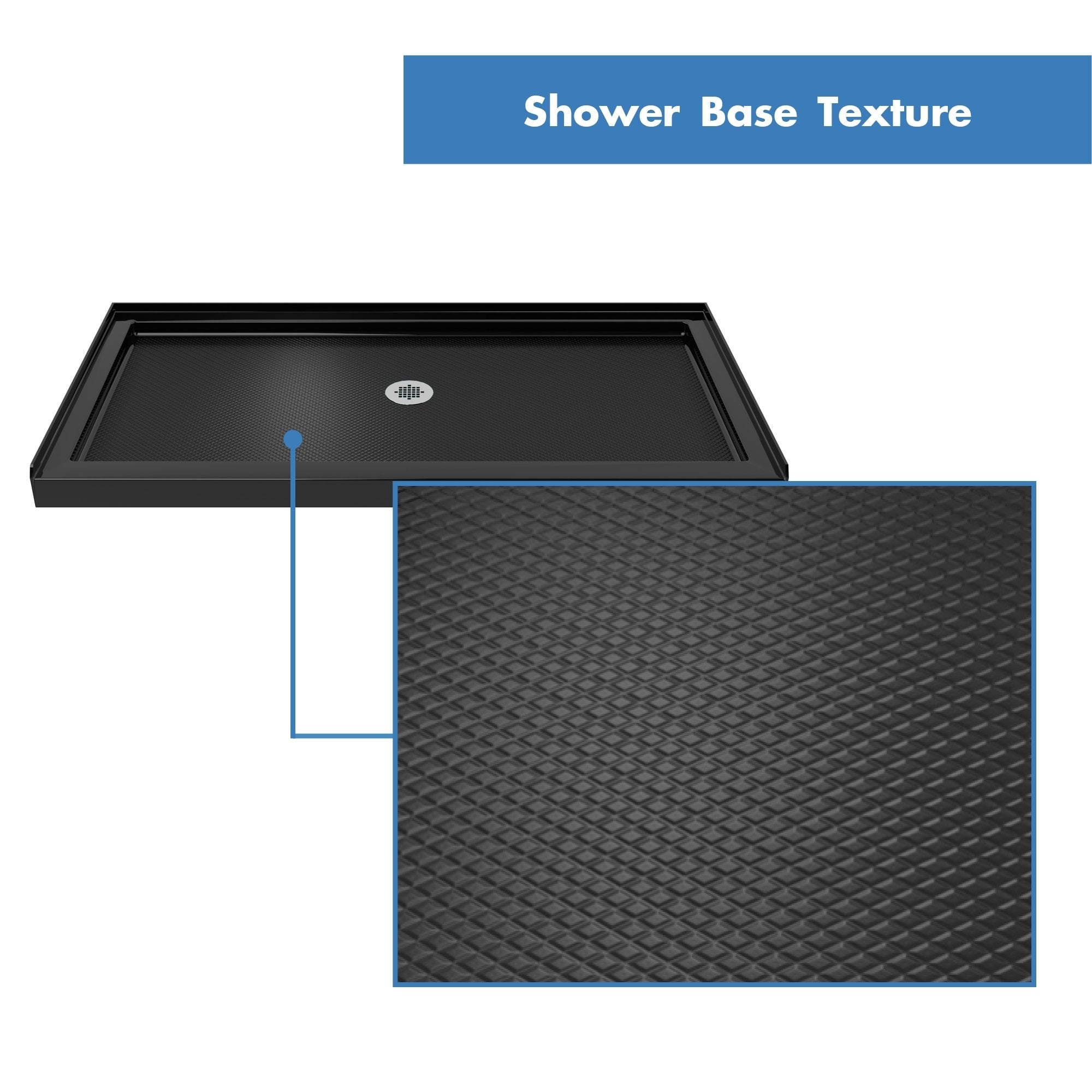 60'' W 32'' D Rectangular Single Shower Base