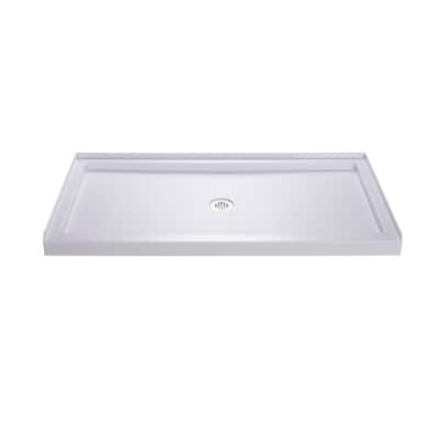 DreamLine SlimLine 32 in. D x 54 in. W x 2 3/4 in. H Single Threshold Shower Base - 32" x 54"