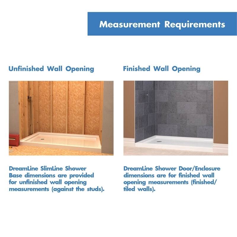 DreamLine 42 in. x 42 in. x 76 3/4 in. H Neo-Angle Shower Base and Acrylic Backwall Kit - 42" x 42"