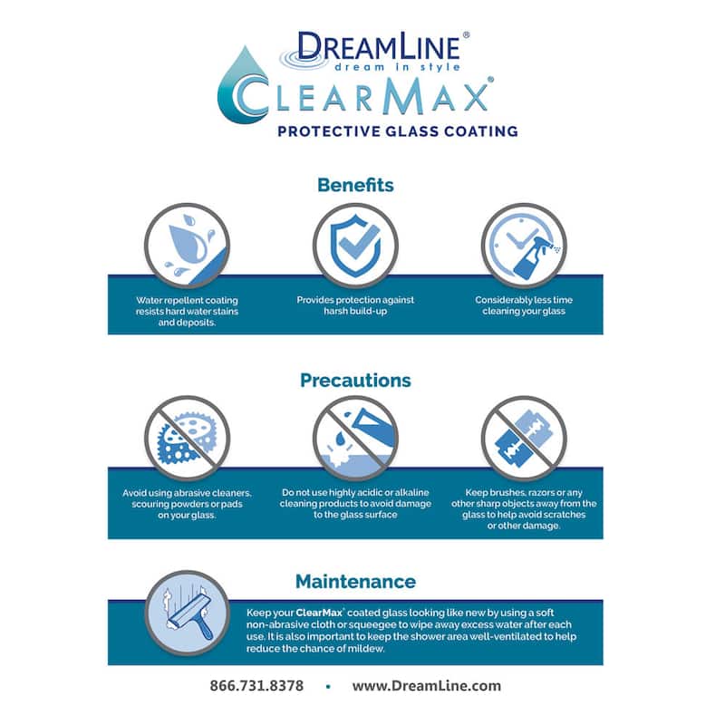 DreamLine Prism Lux 36 in. x 36 in. x 74 3/4 in. H Hinged Shower Enclosure and Shower Base Kit - 36" x 36" - 36" x 36"