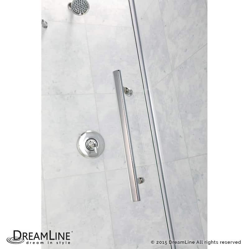DreamLine Prism Lux 36 in. x 36 in. x 74 3/4 in. H Hinged Shower Enclosure and Shower Base Kit - 36" x 36" - 36" x 36"